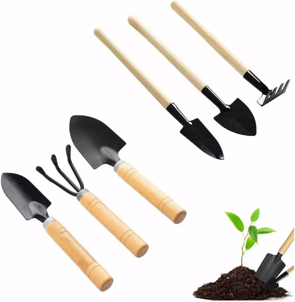 0323 Merge Gardening Tool Set, Spade Shovel, Rake, 6 Pieces Garden Tool Kit Mini Spade Yard Awesome