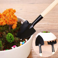 0325 Mini Garden Hand Tools Transplanting Succulent Plant Gardening Tool Rake Set Yard Awesome