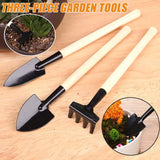 0325 Mini Garden Hand Tools Transplanting Succulent Plant Gardening Tool Rake Set Yard Awesome