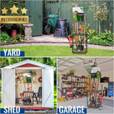 0327 Merge Garden Tool Organizer With Wheels For Garage Yard Shed Awesome.