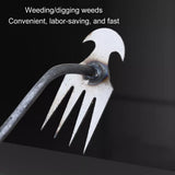 0336 Merge Garden Hand Weeder Steel Rake Weeding Artifact Weed Remover Puller Manual tool Yard