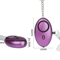 0500 Merge 140dB Personal Alarm Keychain Rape Attack Panic Security Emergency Alert Torch Purple