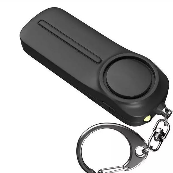 0504 Black Safesound Personal Alarm Keychain Mini Key Chain With LED Light 130 DB Emergeny Security Alert.