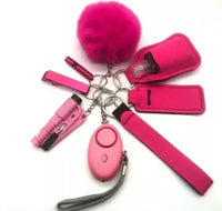 0506 Merge Womens Safety Keychain Personal Alarm Protection Safety Keychain For Women Pink Emergency  Security Alert.