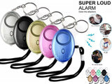 0507 Merge 5-Pcs 140DB Safe Sound Personal Alarm Key Chain With LED Light Defence Emergency  Security Alert.