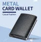 0510 Rfid Wallet Leather Women Or Mens Credit card Case Slim Metal Money Bag Anti Theft Wallet