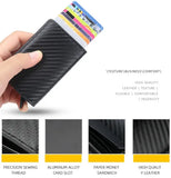 0510 Rfid Wallet Leather Women Or Mens Credit card Case Slim Metal Money Bag Anti Theft Wallet