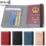 0515 Merge KISMIS RFID Wallet Passport Case Leather Short Wallet Men Slim Credit Card ID Holder