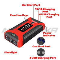 06104 Merge 99800mAh Portable Car Jump starter Poer Bank Pack Battey Charger Booster 12V Duty.