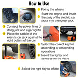 06107 Merge Vevor 3/5 Ton 12V Electric Hydraulic Floor Spray Jack Car Lift & Impact Wrench Kit