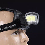 06109 Merge 100000LM Cob+Led Head lamp Head light Torch USB Recherbeable Flashlight Super Style Items.