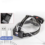 06109 Merge 100000LM Cob+Led Head lamp Head light Torch USB Recherbeable Flashlight Super Style Items.