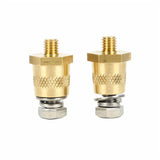 06128 Merge 2x M8 Battery Terminal Connectors Brass tone Post Adapter W/Stainless Screws AU