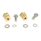 06128 Merge 2x M8 Battery Terminal Connectors Brass tone Post Adapter W/Stainless Screws AU