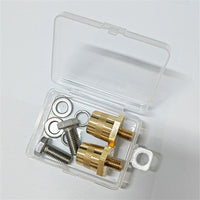 06128 Merge 2x M8 Battery Terminal Connectors Brass tone Post Adapter W/Stainless Screws AU