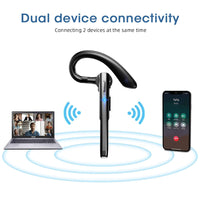 07113 Merge Bluetooth Wireless Headphones Business Portable Ear Phone Mobile Headset Mic With Charging Dock Bold Celebration.