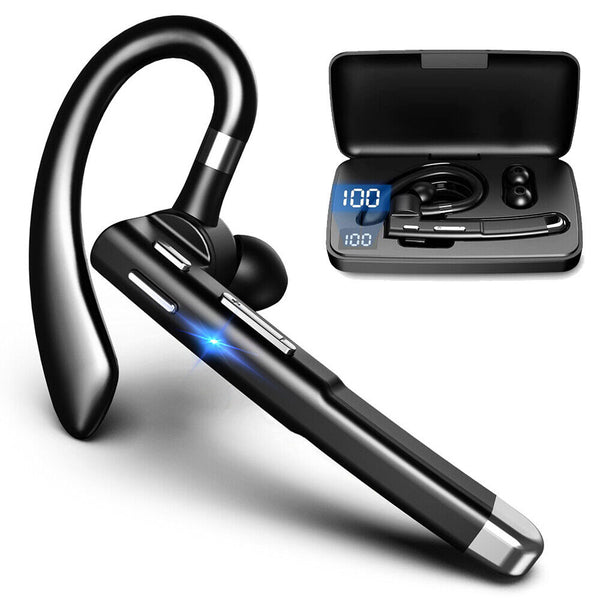 07113 Merge Bluetooth Wireless Headphones Business Portable Ear Phone Mobile Headset Mic With Charging Dock Bold Celebration.