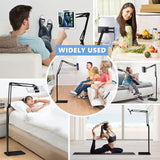 07137 Merge Black 175cm Adjustable Tablet Phone Floor Stand Bed Lazy Mount Holder For iPhone iPad