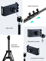 07138 Merge 160cm Adjust Tablet Floor Stand Holder Tripod Foldable For 4"-10.9" Phone Ipad