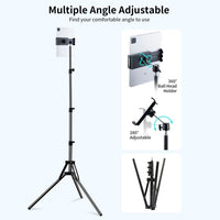 07138 Merge 160cm Adjust Tablet Floor Stand Holder Tripod Foldable For 4"-10.9" Phone Ipad