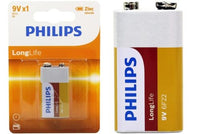 09100 Merge Phillips Alkaline Single Use Battery 9V Block 6LR61 Long Lasting Pack 4 Celebration Outback Item.