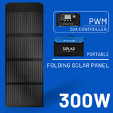 1103 Merge 12V 300W Folding Solar Panel Blanket Flexible solar Matt Mono Power USB Photovoltaic Outback Camping.