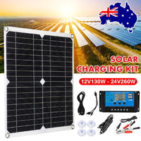 1104 Merge 24V 260W Solar Panel Kit Mono Caravan Folding Camping Charging Controller Kits