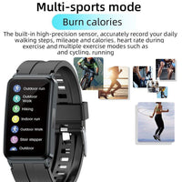 1105 Merge Blood Glucose Sugar Smart Watches Body Temperature ECG HRV Monitor Waterproof