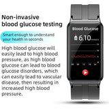 1105 Merge Blood Glucose Sugar Smart Watches Body Temperature ECG HRV Monitor Waterproof