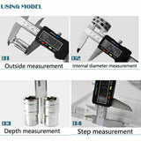 11112 Merge 6'/150mm LCD Digital Electronic Vernier Caliper Micrometer Stainless Steel Carry Case Outback Celebration Items