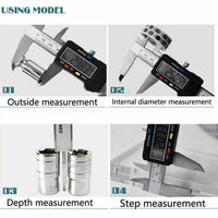 11114 Merge Digital Vernier Caliper 0-150mm 6-inch LCD Electronic Carbon Fiber Altimeter Measure