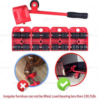 1121 Merge Heavy Furniture Moving Lifter Roller Move Tool Set Wheel Mover Sliders Kit