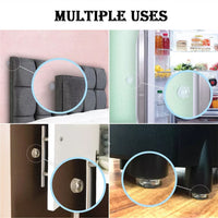 1143 12 PCS Wall Protector Rubber Stopper Self-Adhesive Door Handle Bumper Guard.