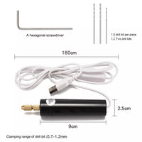 1154 Merge Handheld Mini Electric Drill USB Rotary Engraver Pen Drilling Bits Jewelry Tools.