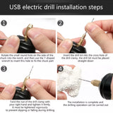 1154 Merge Handheld Mini Electric Drill USB Rotary Engraver Pen Drilling Bits Jewelry Tools.