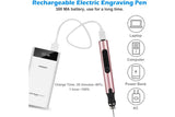 Costcom Electric Micro Engraver Pen Tip Cordless Metal Jewelry Wood Glass Tool Rose Colour