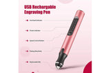 Costcom Electric Micro Engraver Pen Tip Cordless Metal Jewelry Wood Glass Tool Rose Colour