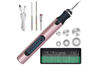 Costcom Electric Micro Engraver Pen Tip Cordless Metal Jewelry Wood Glass Tool Rose Colour