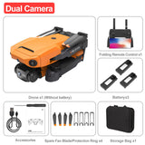 13104 Merge Built For Speed Drone X Pro 4K HD Dual Camera Selfie WiFi FPV GPS Foldable RC Quadcopter AU Orange Foss