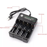 13122 Merge Multi Battery Chargers Smart 4 Slots For Rechargeable Li-ion Fast Charger USB Charging Base Awesome.