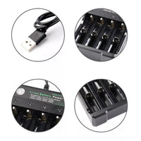 13122 Merge Multi Battery Chargers Smart 4 Slots For Rechargeable Li-ion Fast Charger USB Charging Base Awesome.