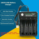 13124 Merge Smart USB Battery Chargers 12 4 Slots For 3.7V Rechargable Battery Charges.