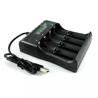 13124 Merge Smart USB Battery Chargers 12 4 Slots For 3.7V Rechargable Battery Charges.