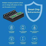 13125 Merge 8 Slot Smart Battery Chargers or AA/AAA Rechargable Batteries LCD Display AUHIS Battery Charges.