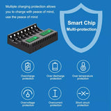 13126 Merge 8 Slot Smart Battery Charger For AA/AAA Rechargable Batteries LCD Display AUHIS	Battery Charges