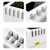 13128 Merge New 4 Slots Smart Battery Charger LED Display For AA AAA Rechargable Batteries Battery Charges