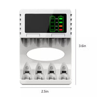 13128 Merge New 4 Slots Smart Battery Charger LED Display For AA AAA Rechargable Batteries Battery Charges