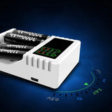 13128 Merge New 4 Slots Smart Battery Charger LED Display For AA AAA Rechargable Batteries Battery Charges