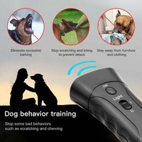 13211 Merge Anti Bark Device Ultrasonic Dog Barking Stop Repeller Trainer Training Tool Double Head