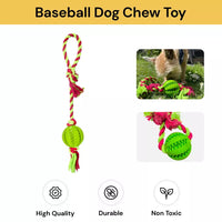 13231 Merge Dog Rope Toys Braided Pet Puppy Ball Chew Bite Toy Gift Tough Cotton Clean Teeth Green